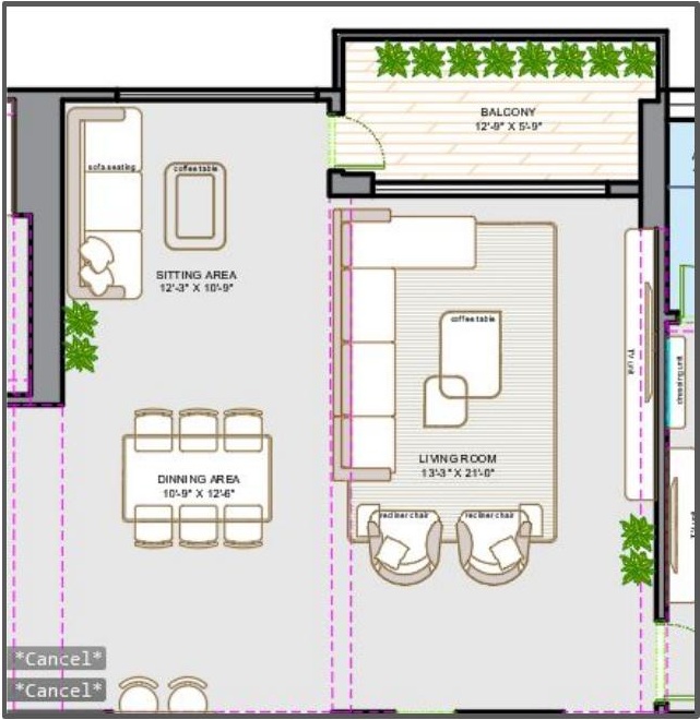 Living & Dining — view 1