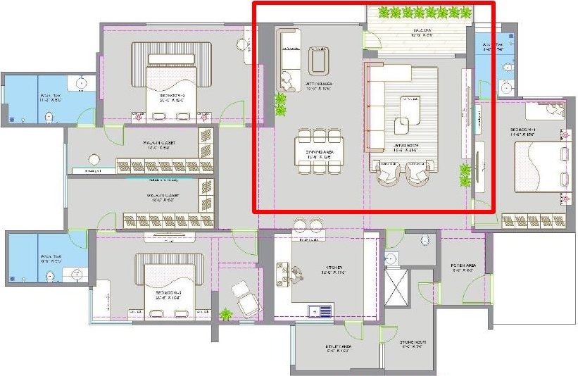 Living & Dining — view 2