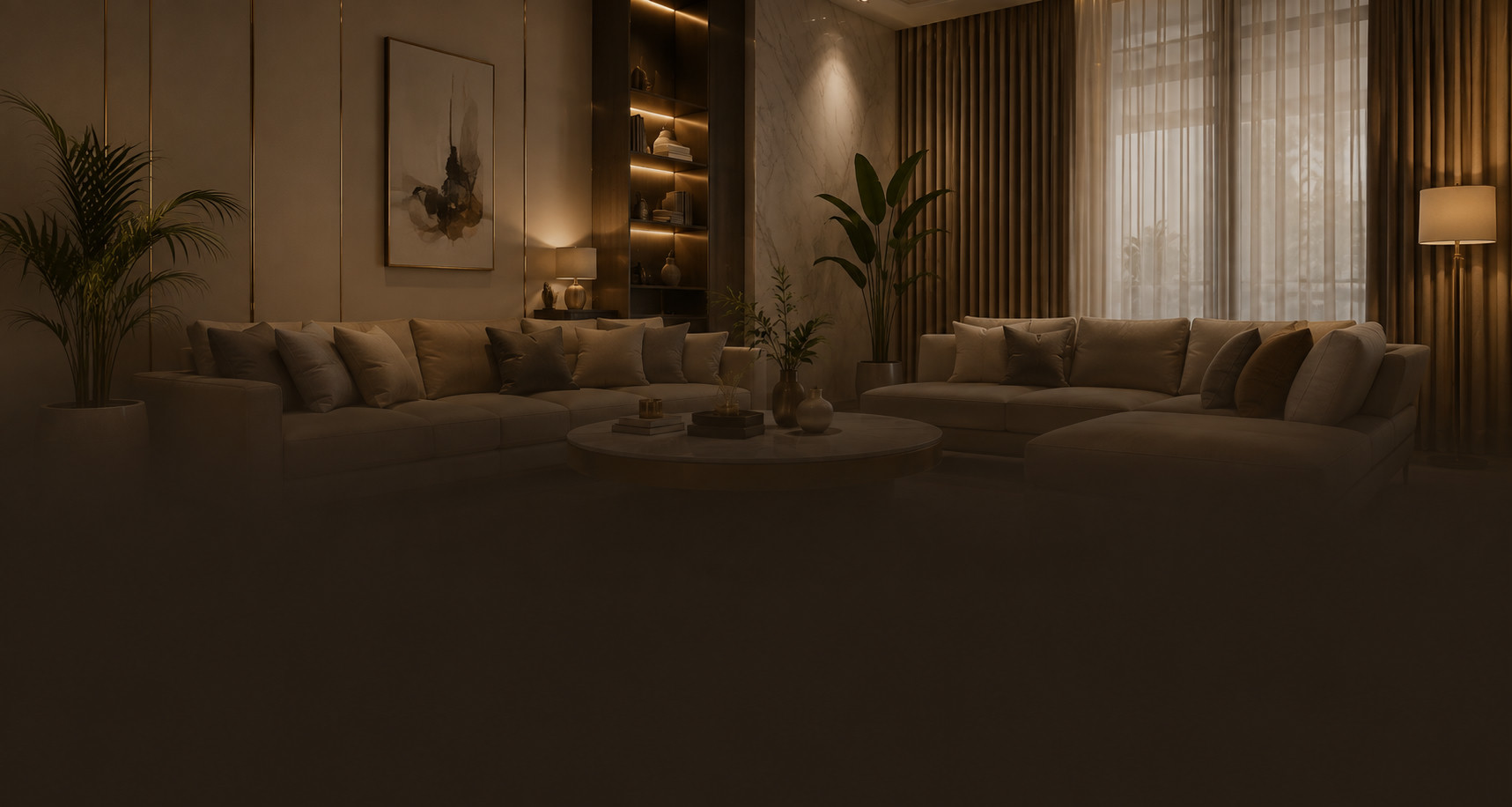 Elegant living room by The Dream Casa